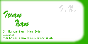 ivan nan business card